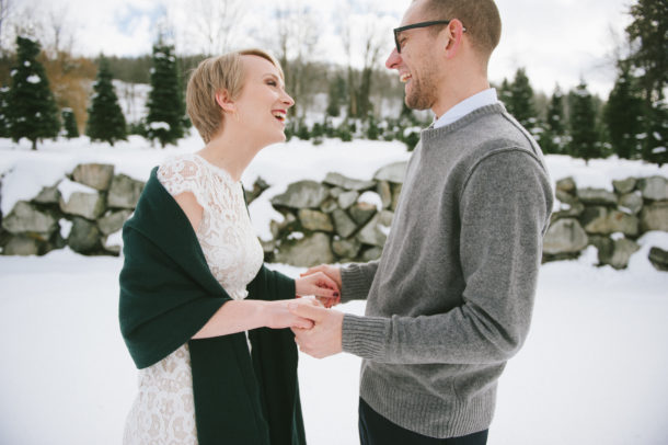 Snowy Winter Wedding in Abbotsford